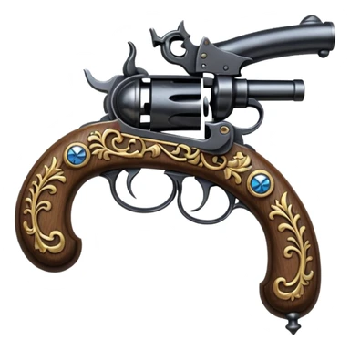 flintlock pistols forming an x sticker