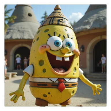spongebob in mahuka ( walibi rhones alpes ) sticker