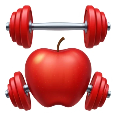 dumebell apple sticker