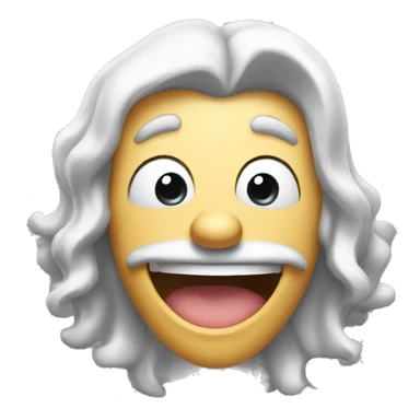 goofy white with sticking out jaw sticker