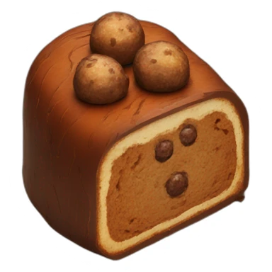 log cake with two meatballs sticker