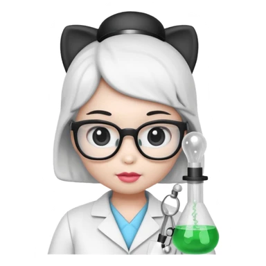 hello kitty science and black and white sticker