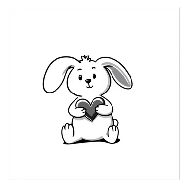 stuffed jellycat bunny sticker