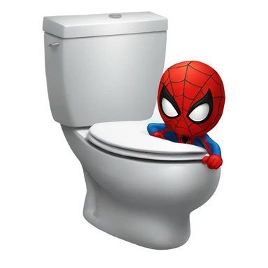 spiderman in toilet sticker