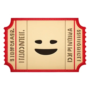 red paper ticket sticker