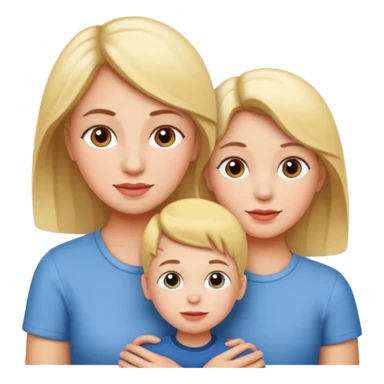 mom and kids white sticker