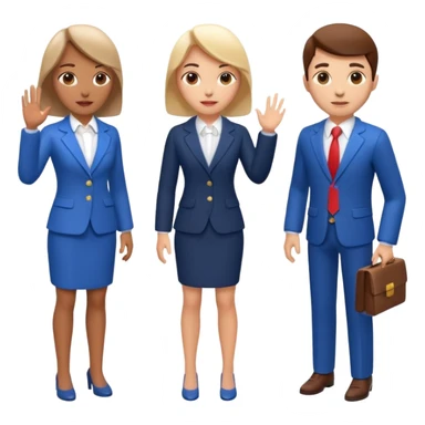 3 isometric 3d render people dressed as realtors dont show legs sticker