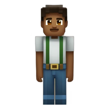 Enfant avec minecraft sticker