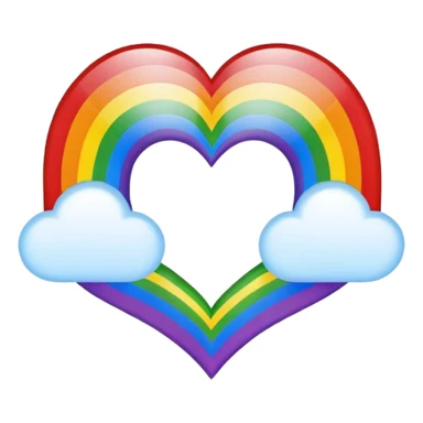 Heart rainbow sticker