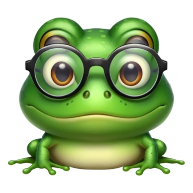 Frog with glasses sticker