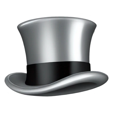 Isolated shiny top hat sticker