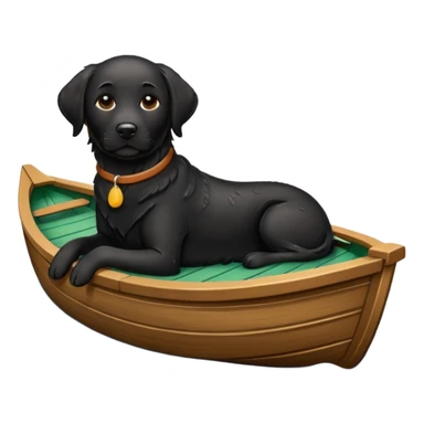 black lab on boat sticker