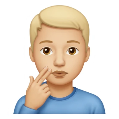 Picking nose sticker