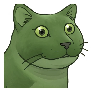Cat with no eyes sticker