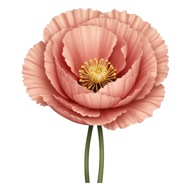 Carnation poppy beige light rose sticker