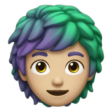 Coeur mauve noir et vert sticker