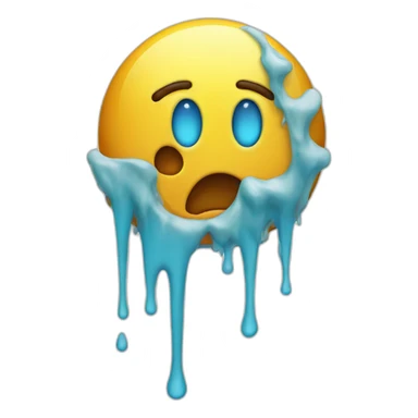 melting smiley sticker