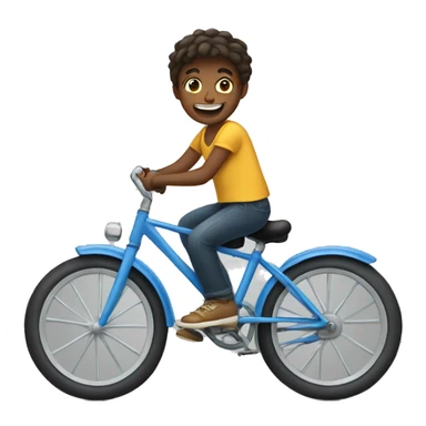 Boy riding a bike  sticker