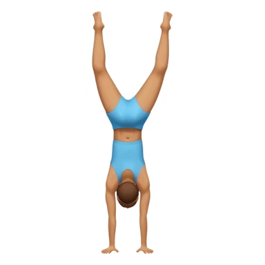 a person doing a handstand sticker
