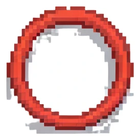 red circle sticker