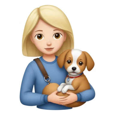 Person carrying dog sticker