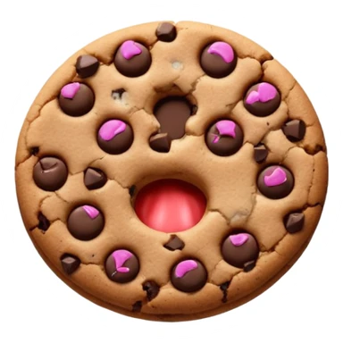 chocolate cookie one bite sticker