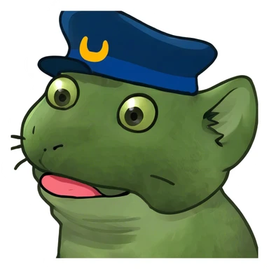 Pink cat with tongue sticking out  sticker