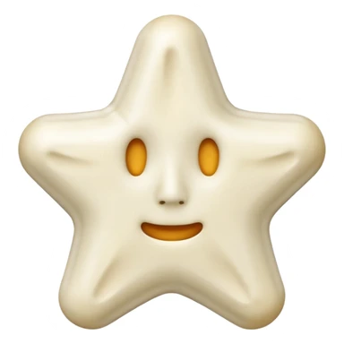 starshape made of bone. no face . no outer ridge sticker