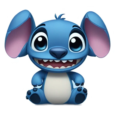 Stitch being cute sticker