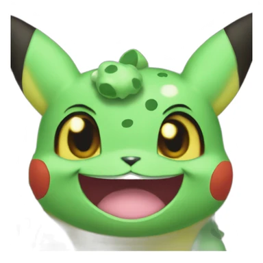 pikachu bulbasaur hybrid sticker