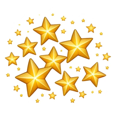 cluster of sparkling stars icon sticker
