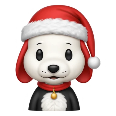 Snoopy wearing and Christmas hat sticker