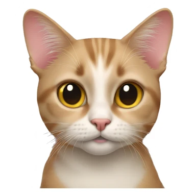 a cat with a kiss  on the forehead sticker