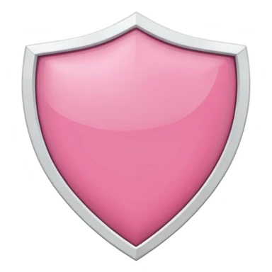 pink shield with white frame and a heart on it sticker