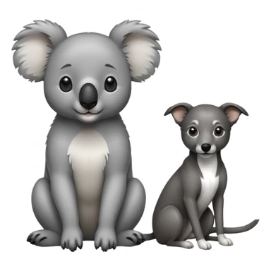 Koala and black greyhound  sticker
