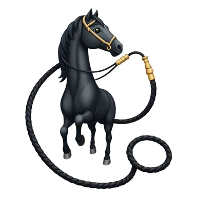 Black Horse whip  sticker