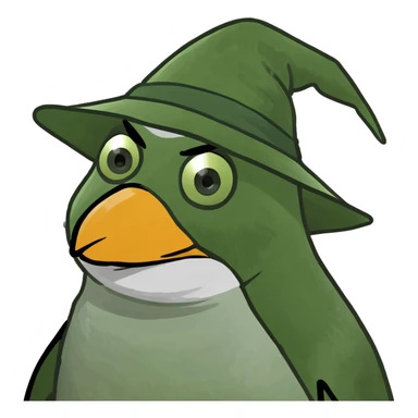 A wizard penguin  sticker