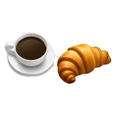 croissant and coffee sticker