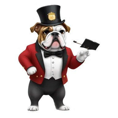 english bulldog conductor music sticker