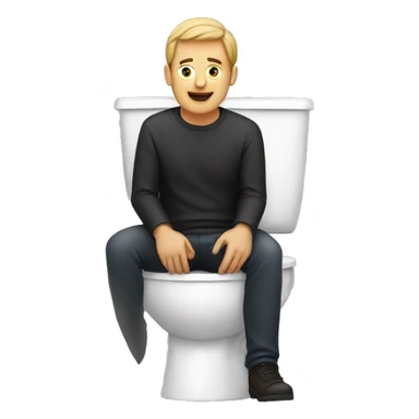 Man in a toilet  sticker