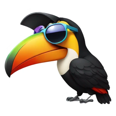 Toucan with sunglasses sticker