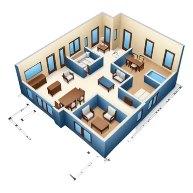 hand draw house plan on paper sticker