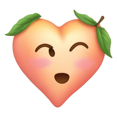 Pastel peach heart sticker