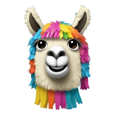Colorful llama piñata sticker