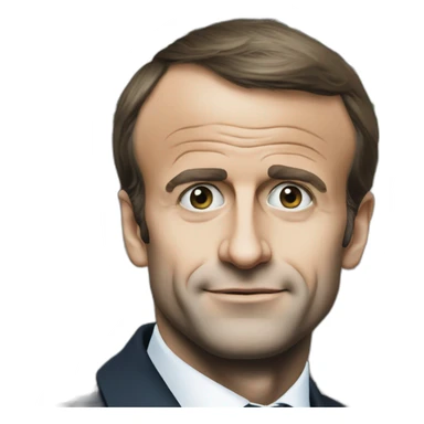 Emmanuel Macron, dollars logo instead of eyes sticker