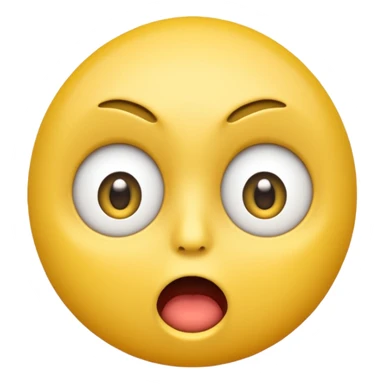 shocked emoji, cartoonish, exaggerated surprise, yellow face, no text sticker