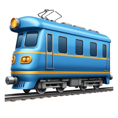 side view of a train, simple emoji style sticker