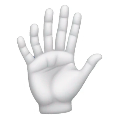 Hand with a curved ring finger and thumb sticker