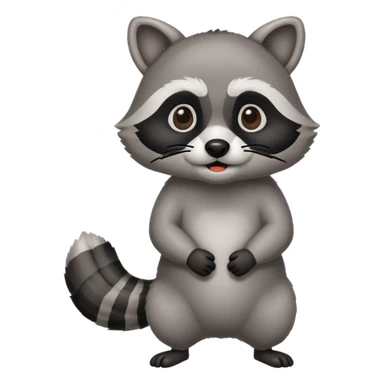  racoon with mustache sticker