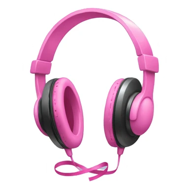 headphones with pink ribbons sticker